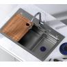 Buy cheap Thickness 3.5mm Handmade Workstation Kitchen Sink With Cutting Board from wholesalers
