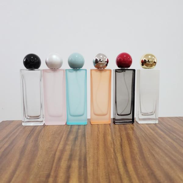 Buy cheap 50ml 100ml Perfume Spray Bottle Wood Cap Muti Colors from wholesalers