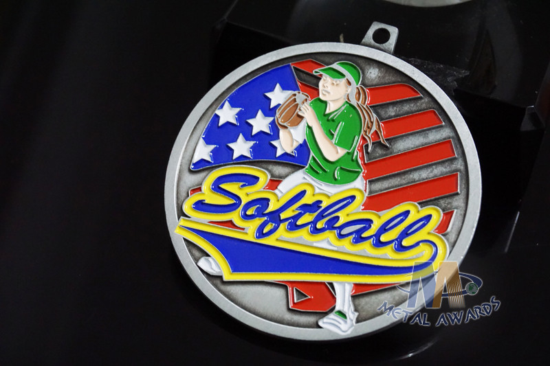 Baseball Or Hockey Antique Silver Plating Custom Sports Medals Athletics Medals Antique Type