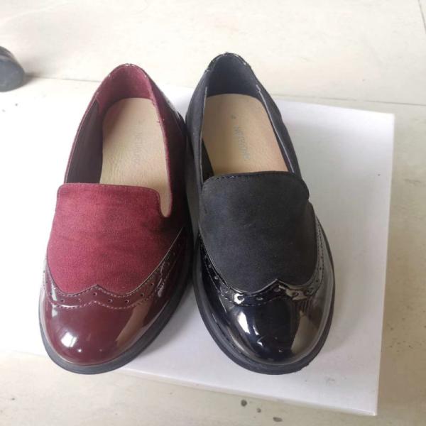 Buy cheap STOCKPAPA Ladies Burgundy Black Leather Oxford Shoes Size 36-41 from wholesalers