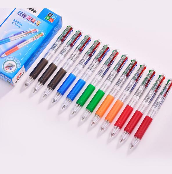 Buy cheap OEM/ODM Acceptable 4 Color 0.7mm Plastic Transparent Shuttle Pens for Office Writing from wholesalers