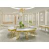 Buy cheap Gold Stainless Steel Retail Glass Display Cases Luxury Wood Combined With Mirror from wholesalers