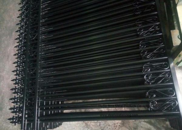 Quality Anti - Climb Automatic Driveway Gates Garrison Steel Tubular Fence For Yard for sale