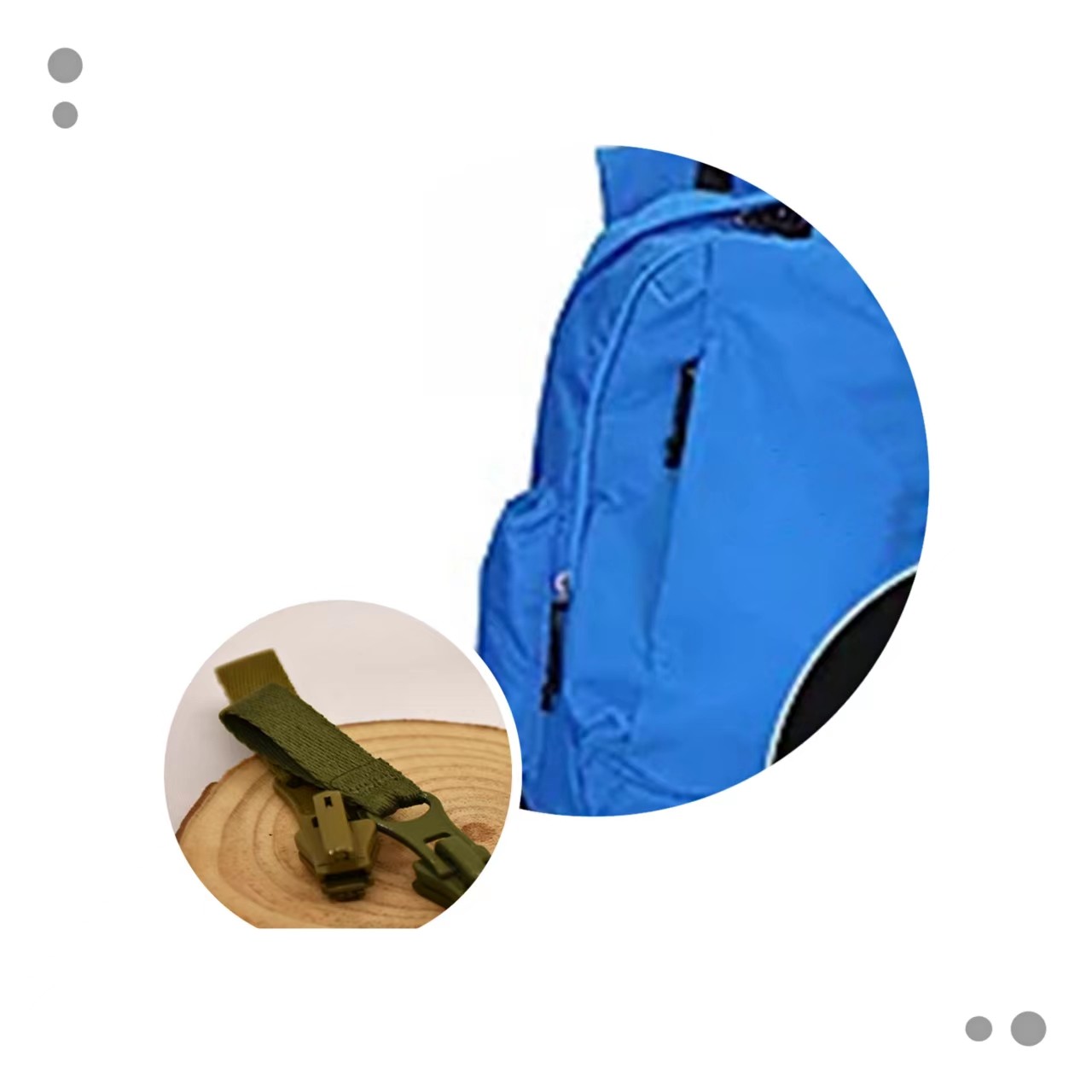 Garment / Packback Different Coloured Metal Zip Sliders With Woven Labels