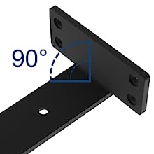 Powder Coated L Shape Shelf Bracket Hidden Steel Brackets for Shelves 0.2Inch Thick