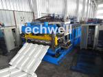 7.5KW Metal Tile Roll Forming Machine For Color Steel / Galvanized Coil