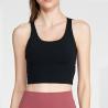 Buy cheap Solid Longline Medium Impact Sports Bra OEM Available Crossback Shockproof from wholesalers