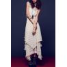 Buy cheap Oem Apparel Manufacturers Women'S Sleeveless Lace Floral Elegant Cocktail Dress Crew Neck Long Dress from wholesalers