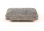 Pearl Fish Pattern Ladies Leather Clutch Bags Hardcase Shaped Zipper Pouch