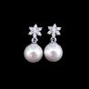 Buy cheap 925 Sterling Silver Pearl Girls Piercing Earrings Studs / Women Earring Jewelry from wholesalers