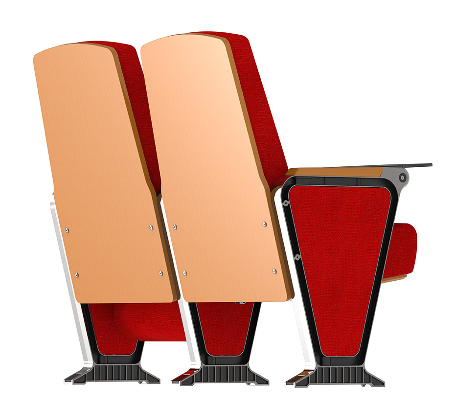 Plywood Surface Conference Theater Cinema Seats With Premium Fabric