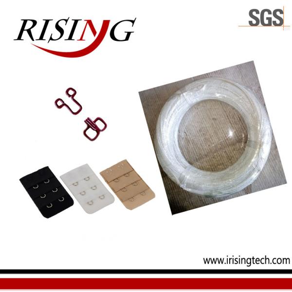 Buy cheap 0.80mm dyeable nylon coated wire, hook and eye wire for underwear from wholesalers