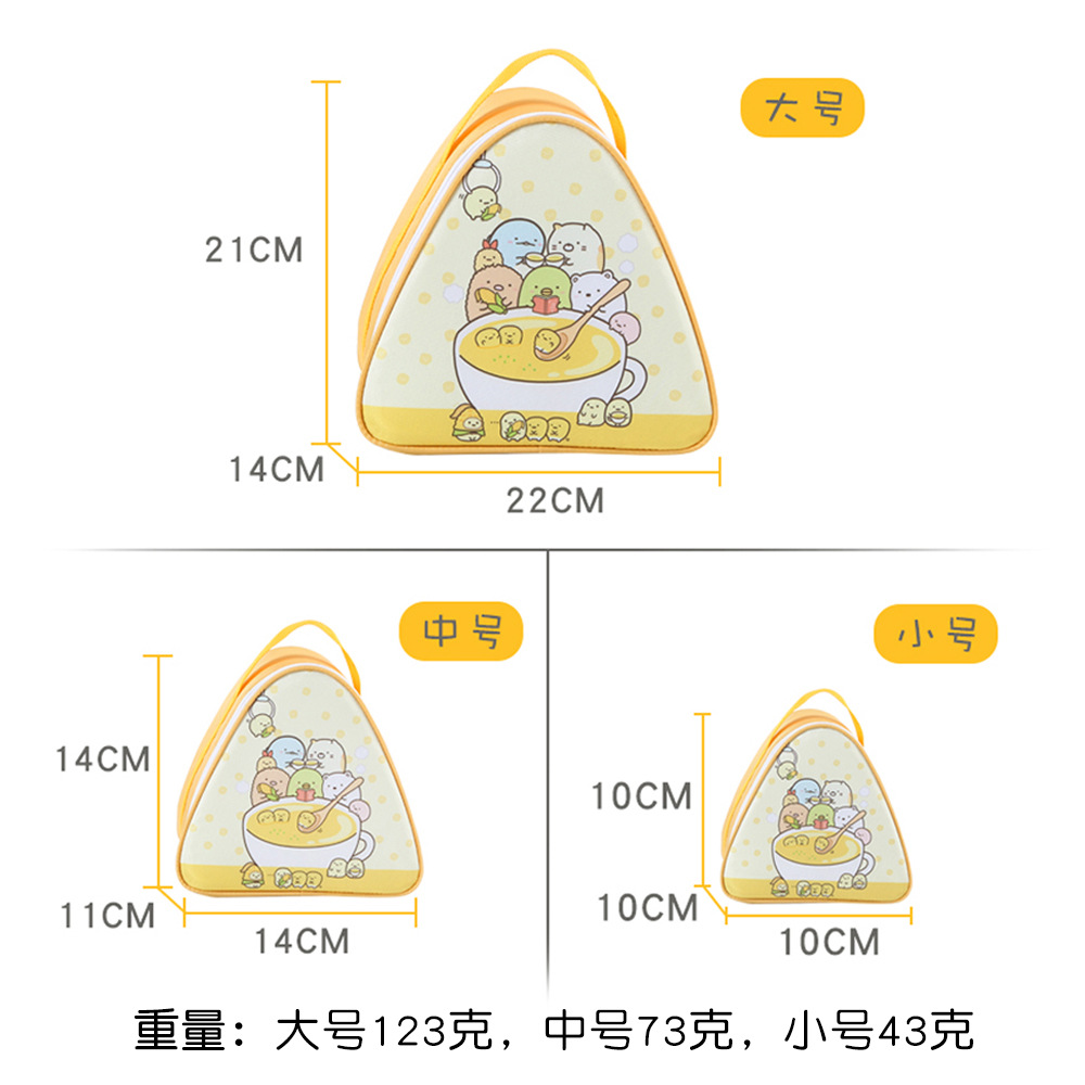 Aluminum Foil Triangular Insulated Tote Lunch Bag Picnic Thermal Lunch Box Outdoor