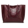 Buy cheap 36x33x11 Cm Women Brown PU All Leather Tote Bag from wholesalers