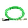Buy cheap 100G OM5 Duplex Fiber Optic Patch Cord 125μm LC To ST Lime Green from wholesalers