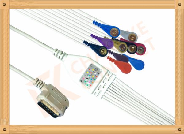 Buy cheap Kenz PC 109 Ecg Accessories Cable One Piece Ecg Cable 10 Leadwires Snap AHA from wholesalers