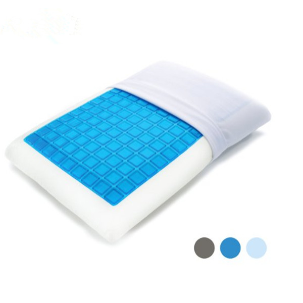 Standard Size Cooling Gel Pillow , Reversible Orthopedic Gel Cloud Memory Foam Pillow