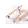 Buy cheap Natural Lotus Wood Clothing Store Hangers With Clips For Displaying Pants from wholesalers