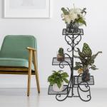 Outdoor Plant Stand Display Shelf Hanging Cast Iron Flower Pot Holder Multi