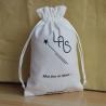 Buy cheap White 100 % Cotton Travel Jewelry Bag , 10 X 15cm High Fabric Drawstring Gift Bags from wholesalers