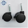Buy cheap Oblique Stem Movable Wheel With Stop 50mm Black PU Furniture Caster from wholesalers