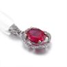 Buy cheap Ruby 925 Silver Gemstone Pendant 2.82g July Birthstone Pendant Necklace Charms from wholesalers