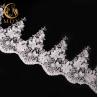 Buy cheap 3D Flowers White Clothing Lace Trim Handmade 25cm Width Luxury Lace Trim from wholesalers