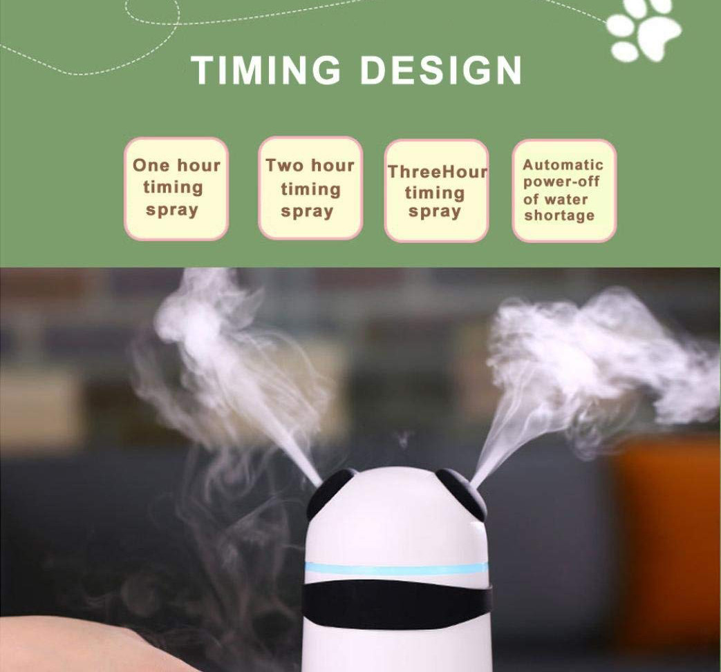 Portable Cute Panada Shape 150ml Plastic Aroma Diffuser