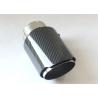 Buy cheap Glossy 89mm Outlet 54mm Inlet Carbon Fiber Exhaust Tips from wholesalers