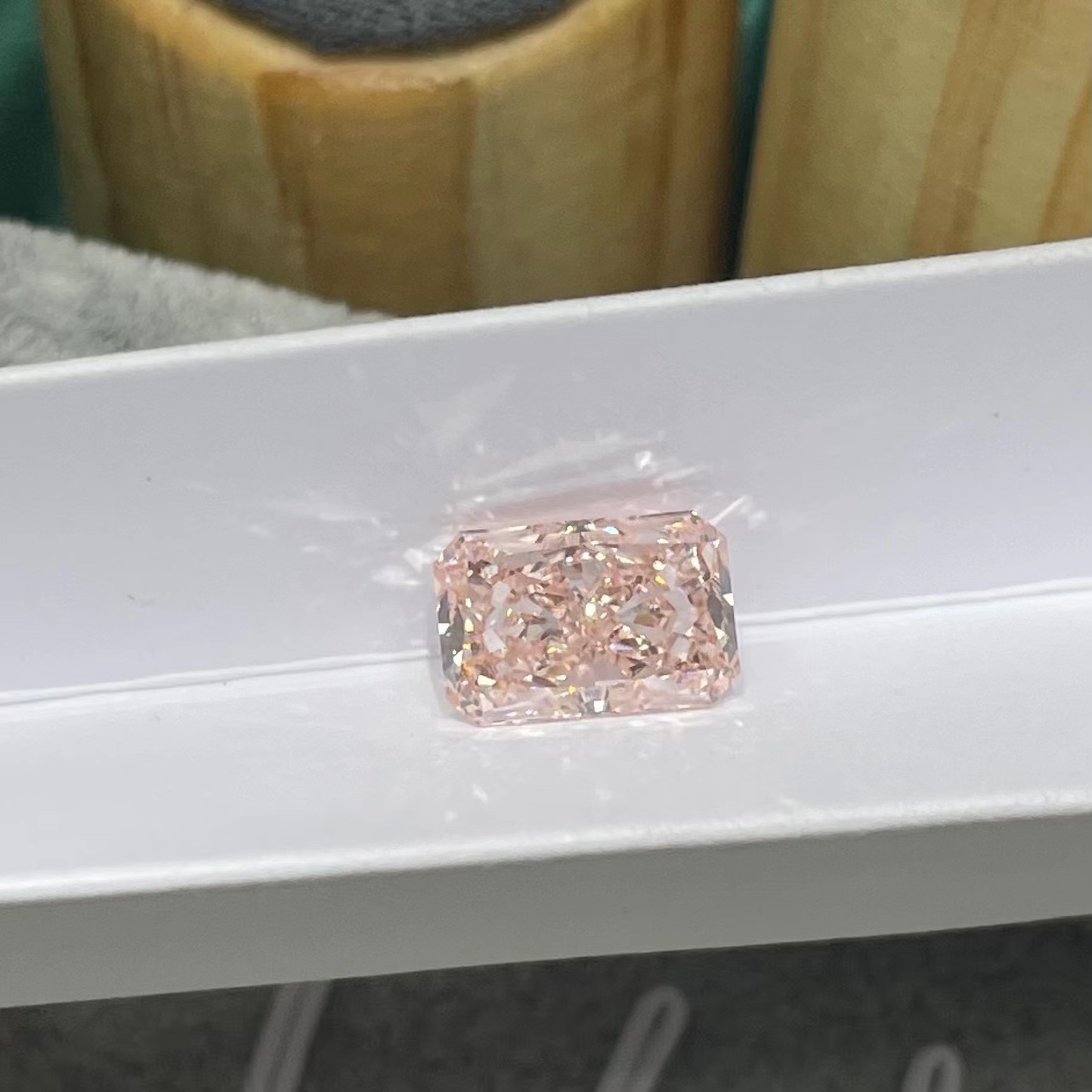 Man Made 3-4CT Lab Grown Pink Diamonds With Radiant Brilliant Cut