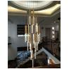 Buy cheap Modern Led Crystal Chandelier For Staircase Lobby Mall Villa Gold loft hanging lamp(WH-NC-84) from wholesalers
