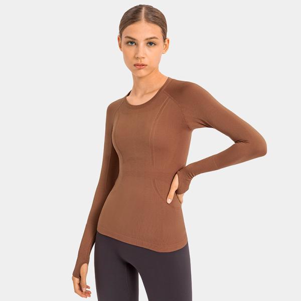 Buy cheap Stretchable Equestrian Riding Tops Anti pilling Womens Long Sleeve Base Layer from wholesalers