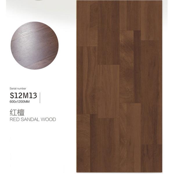 AAA Grade Wooden Porcelain Tile 600x1200mm Tan Clay Indoor Floor