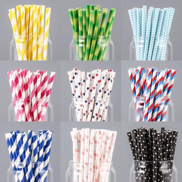 Individual Packing Drinking Straws Disposable Colorful Custom Food Grade