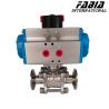 Buy cheap Clamp Ptfe Lined Ball Valve With Double Acting Pneumatic Actuator from wholesalers