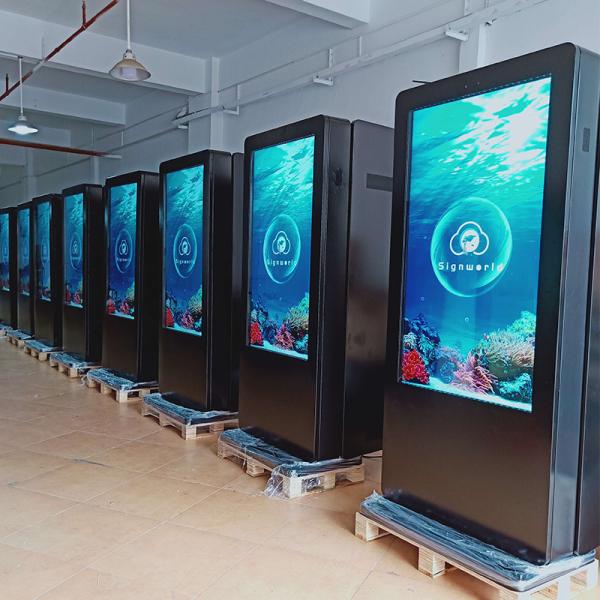 43'' Double-Sided Outdoor Lcd Kiosk Poster Panel Digital Signage High Brightness