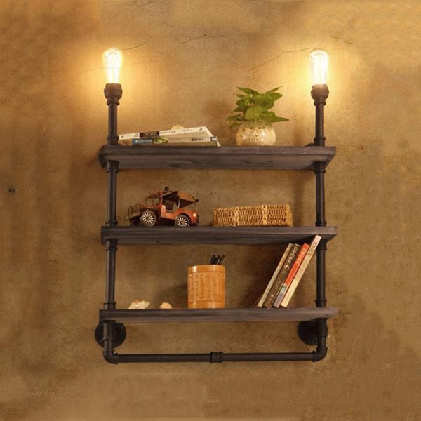 Rustic industrial wall lamp study store shop restaurant cafe light antique wall