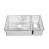 Buy cheap Factory Price SUS304 Undermount 32 Inches Double Bowl Stainless Steel Kitchen Sink from wholesalers