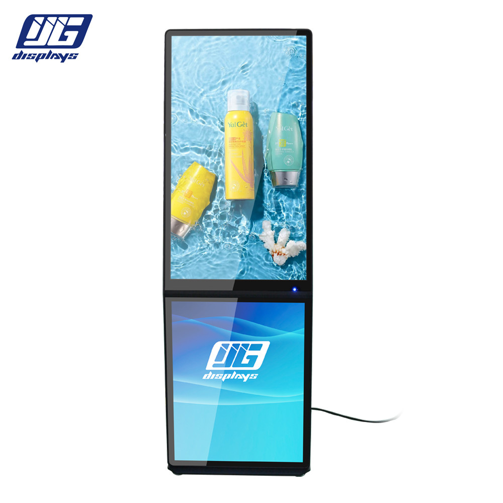 Chain Store LCD Advertising Display / Single Side L - Type 32" TV Digital Signage With Inner Battery