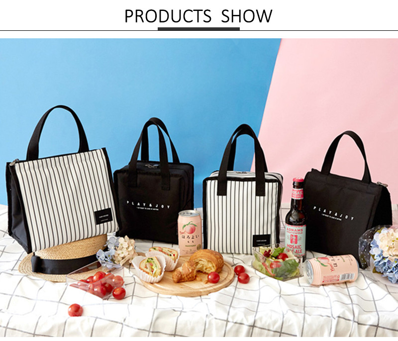 Embroidery Logo Reusable Insulated Lunch Cooler Bags