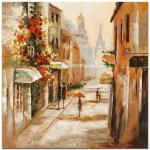 Impression Modern Art Oil Painting , Paris Street Oil Painting Wall Art on