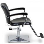 Round / Square Base Salon Hair Styling Chairs With Chrome Steel Foot Plate