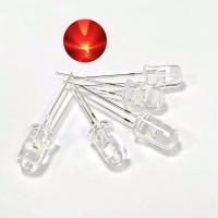 Buy cheap Indicator Diode 660nm Red Color Round Clear Lens With Stopper Anti-Rust Dip LED product