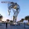 Buy cheap Large outdoor square forged metal modern irregular geometric stainless steel sculpture from wholesalers