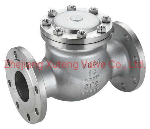 Xtv Customer Logo CF8 CF8m Flange End Connection Swing Check Valve