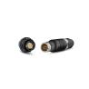 Buy cheap 9 Pins Metal Waterproof Power Connector , Coaxial Power Connector Black Coloe from wholesalers