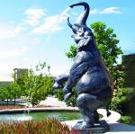 H120cm TUV Approval Outdoor Bronze Sculpture Antique For Garden