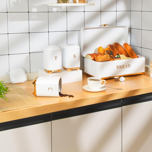Buy cheap OEM Metal Bread Bin Set For Kitchen Storage And Freshness Preservation from wholesalers