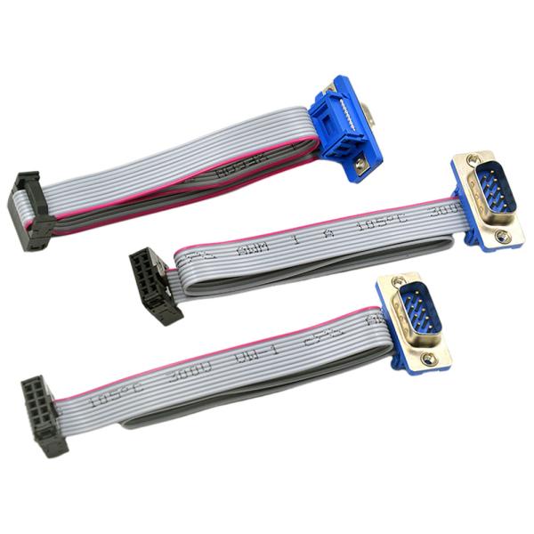 Buy cheap 30cm Length Flat Ribbon Cable Assembly DB 9 Pin Male To Female Connector from wholesalers