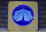 Acrylic 3D LED Illusion Lamps Plastic Wooden Grain Visual Light Smart Color